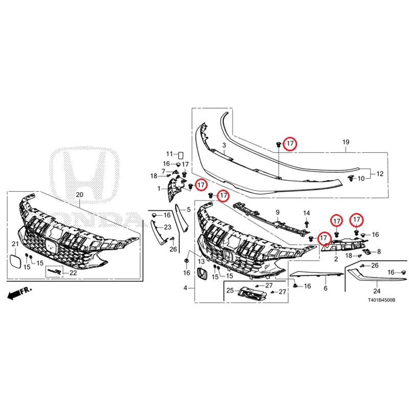 [NEW] JDM HONDA CIVIC FL1 2025 Front Grill GENUINE OEM - Image 20
