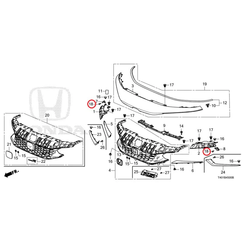 [NEW] JDM HONDA CIVIC FL1 2025 Front Grill GENUINE OEM - Image 21