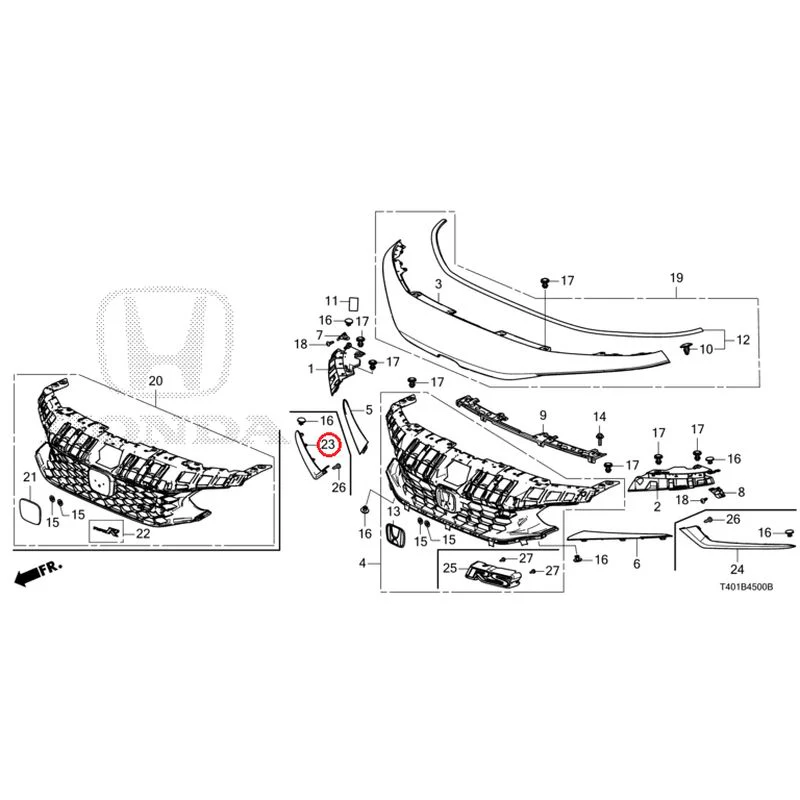 [NEW] JDM HONDA CIVIC FL1 2025 Front Grill GENUINE OEM - Image 22