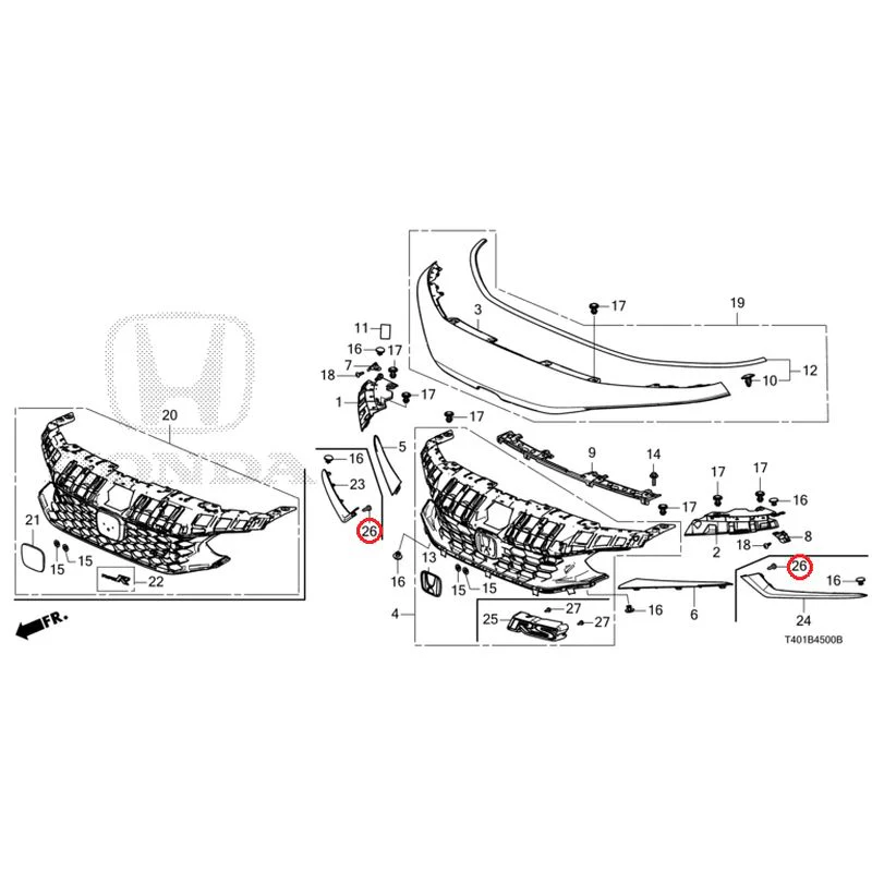 [NEW] JDM HONDA CIVIC FL1 2025 Front Grill GENUINE OEM - Image 24