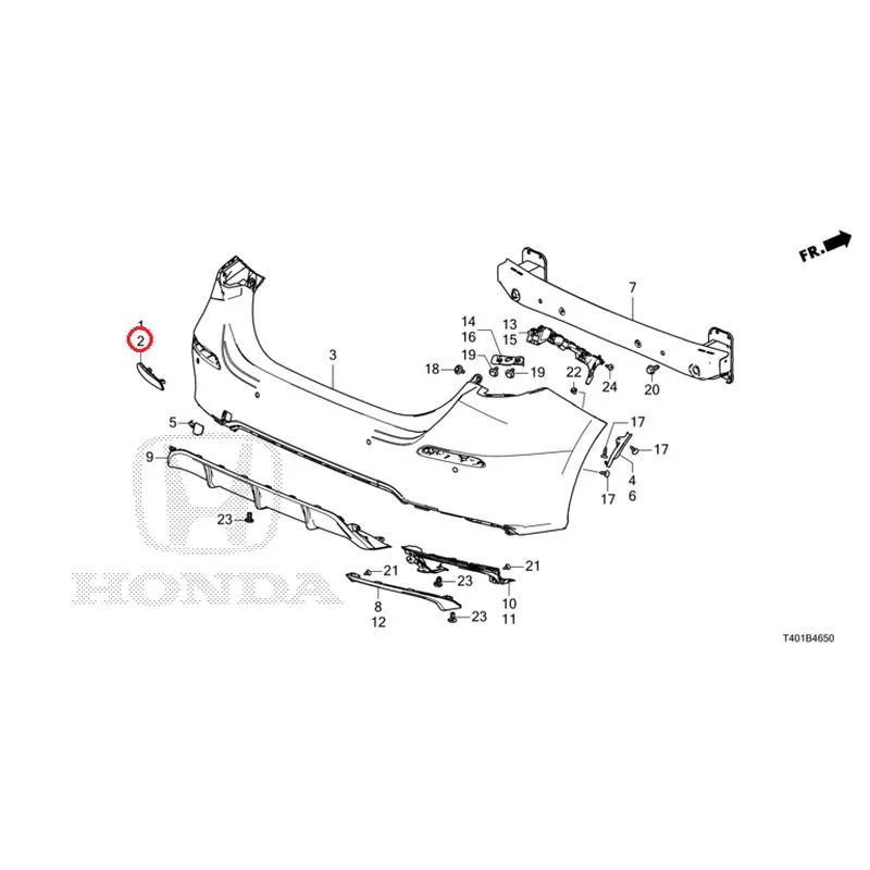 [NEW] JDM HONDA CIVIC FL1 2025 Rear Bumper GENUINE OEM - Image 3
