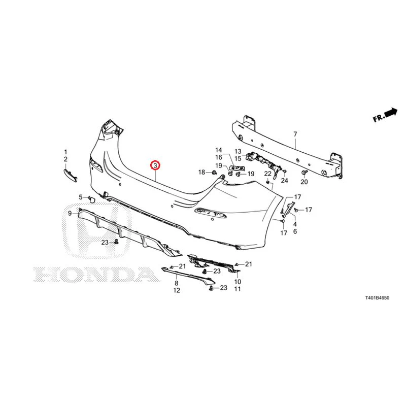 [NEW] JDM HONDA CIVIC FL1 2025 Rear Bumper GENUINE OEM - Image 6