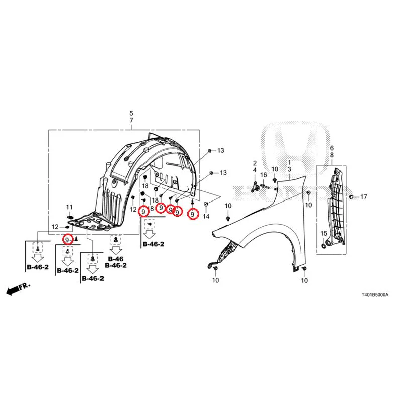 [NEW] JDM HONDA CIVIC FL1 2025 Front Fenders GENUINE OEM - Image 10
