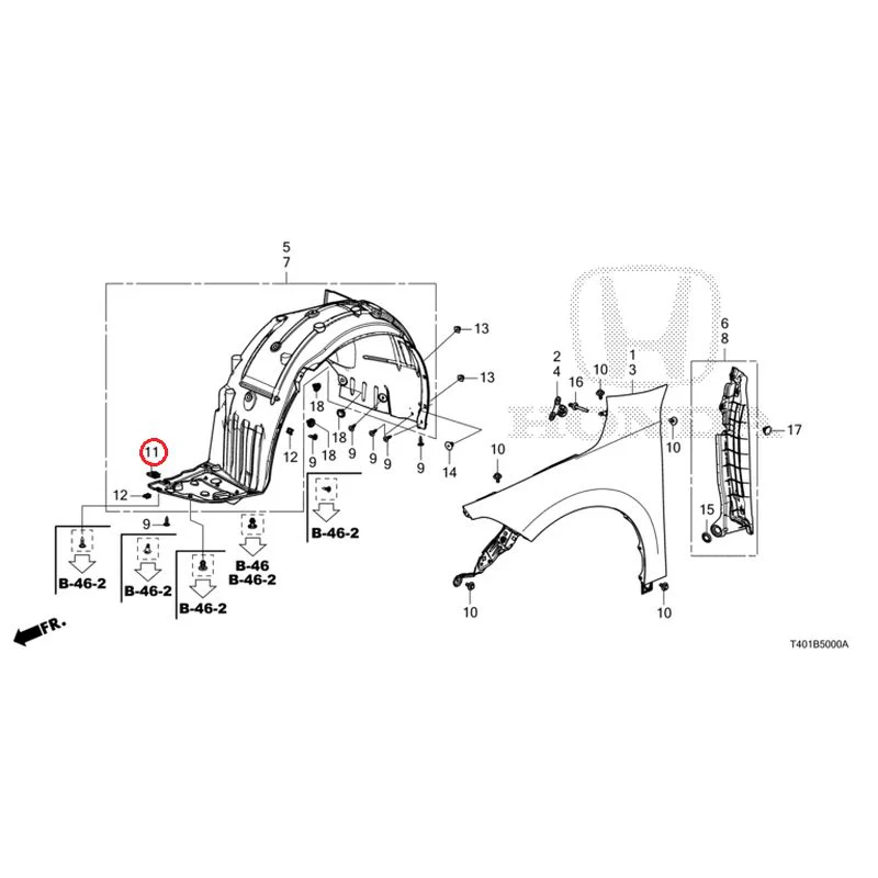 [NEW] JDM HONDA CIVIC FL1 2025 Front Fenders GENUINE OEM - Image 12