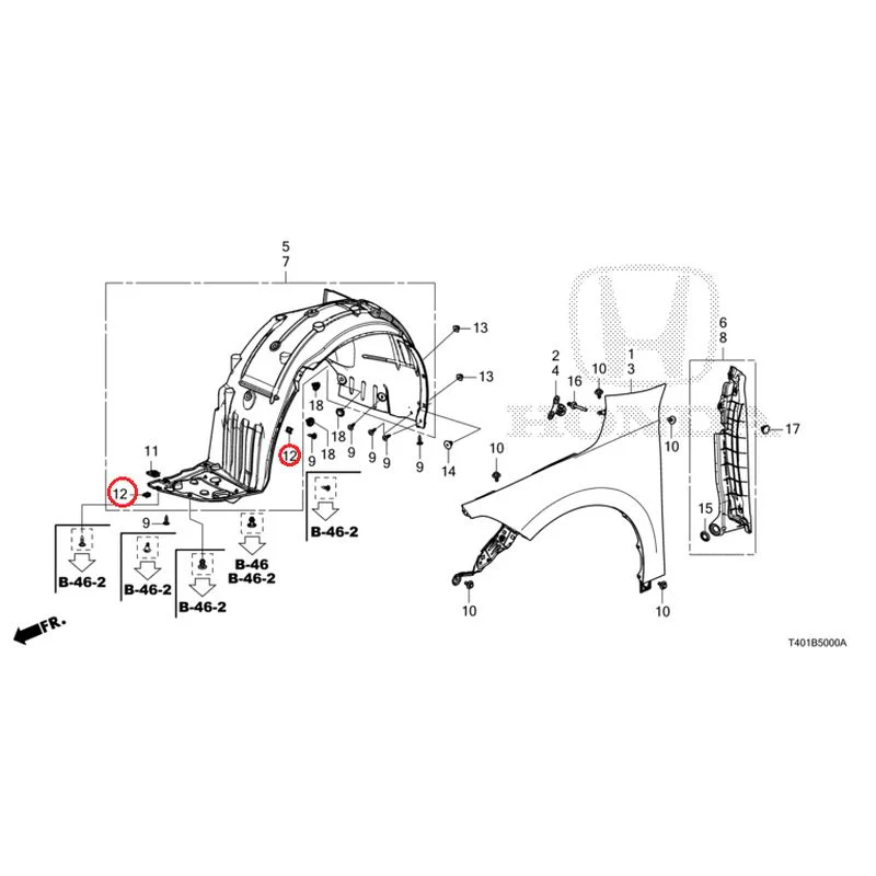 [NEW] JDM HONDA CIVIC FL1 2025 Front Fenders GENUINE OEM - Image 13
