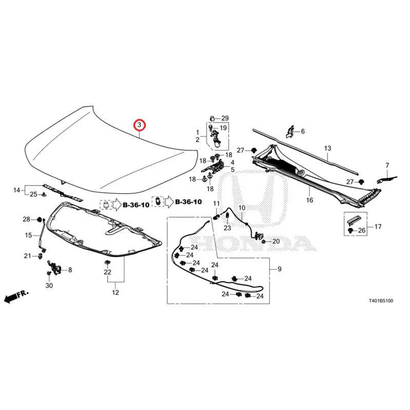 [NEW] JDM HONDA CIVIC FL1 2025 Hood GENUINE OEM - Image 4