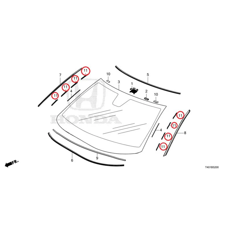 [NEW] JDM HONDA CIVIC FL1 2025 Front Windshield GENUINE OEM - Image 12