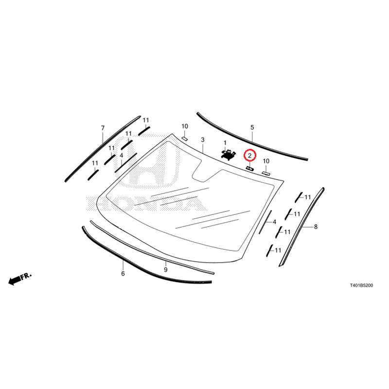 [NEW] JDM HONDA CIVIC FL1 2025 Front Windshield GENUINE OEM - Image 3