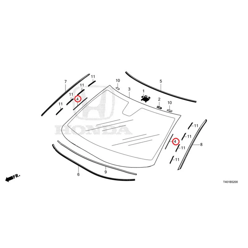 [NEW] JDM HONDA CIVIC FL1 2025 Front Windshield GENUINE OEM - Image 5