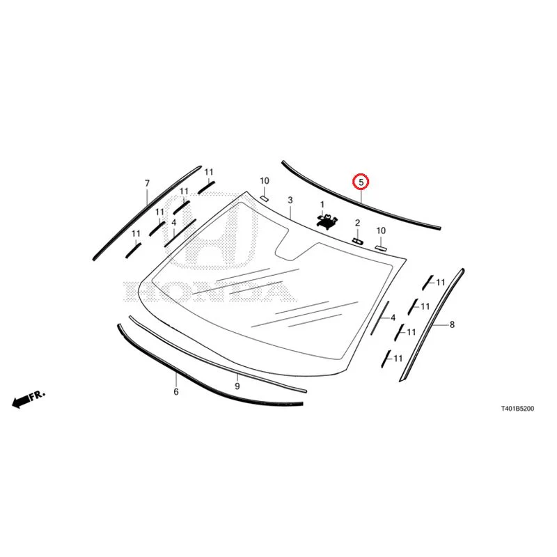 [NEW] JDM HONDA CIVIC FL1 2025 Front Windshield GENUINE OEM - Image 6