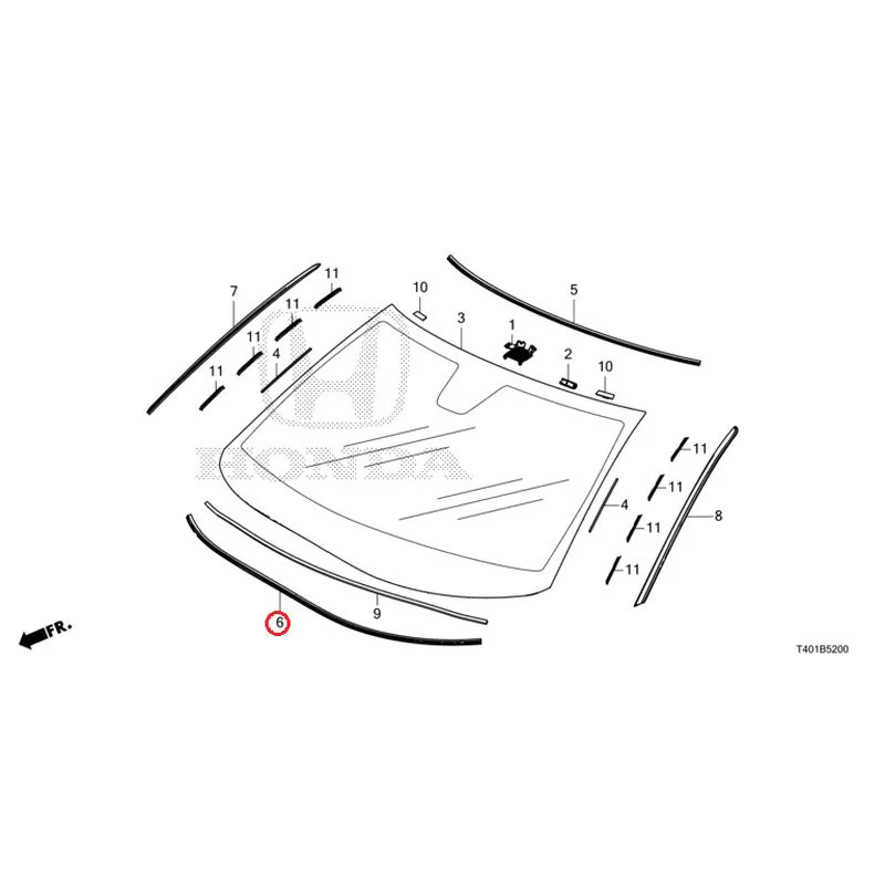 [NEW] JDM HONDA CIVIC FL1 2025 Front Windshield GENUINE OEM - Image 7