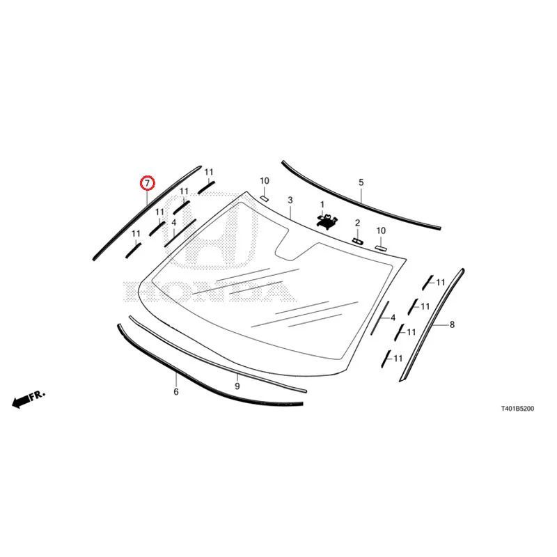[NEW] JDM HONDA CIVIC FL1 2025 Front Windshield GENUINE OEM - Image 8
