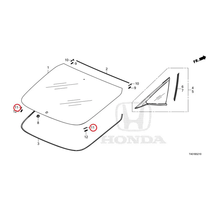 [NEW] JDM HONDA CIVIC FL1 2025 Rear Windshield Glass/Quarter Glass GENUINE OEM - Image 12
