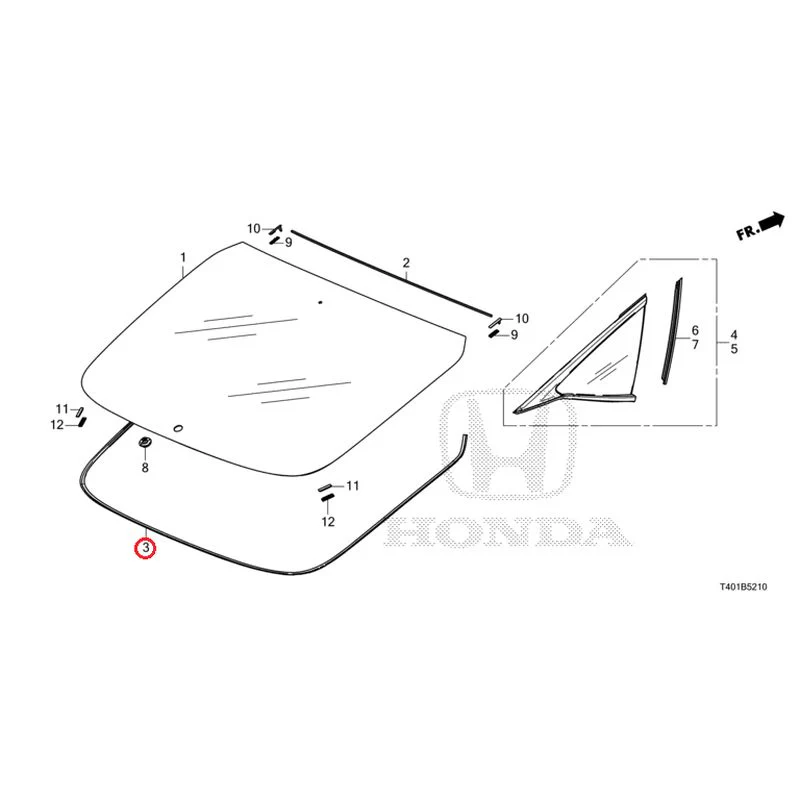 [NEW] JDM HONDA CIVIC FL1 2025 Rear Windshield Glass/Quarter Glass GENUINE OEM - Image 4