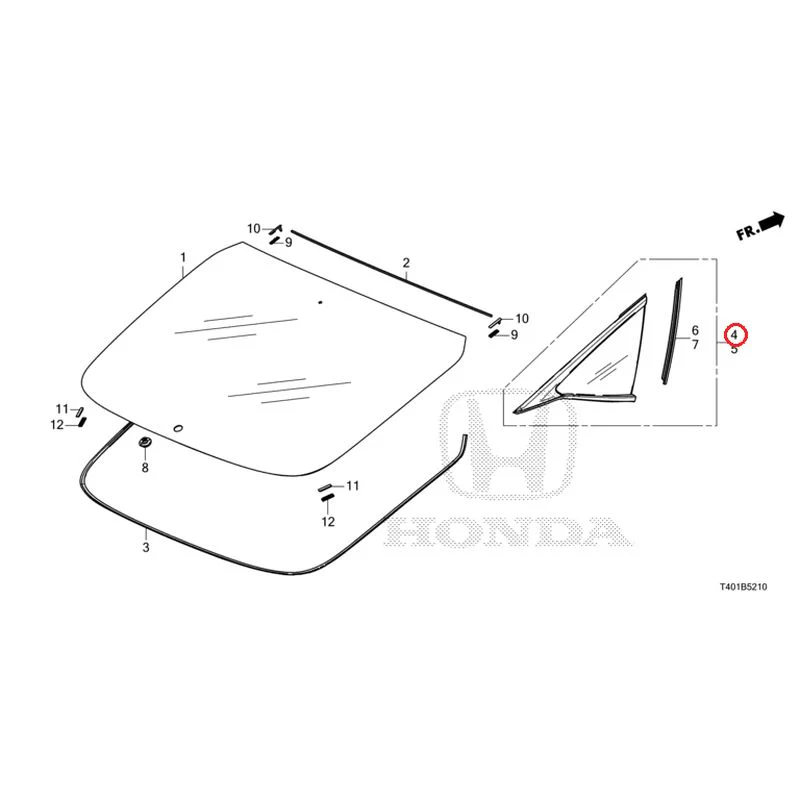 [NEW] JDM HONDA CIVIC FL1 2025 Rear Windshield Glass/Quarter Glass GENUINE OEM - Image 5