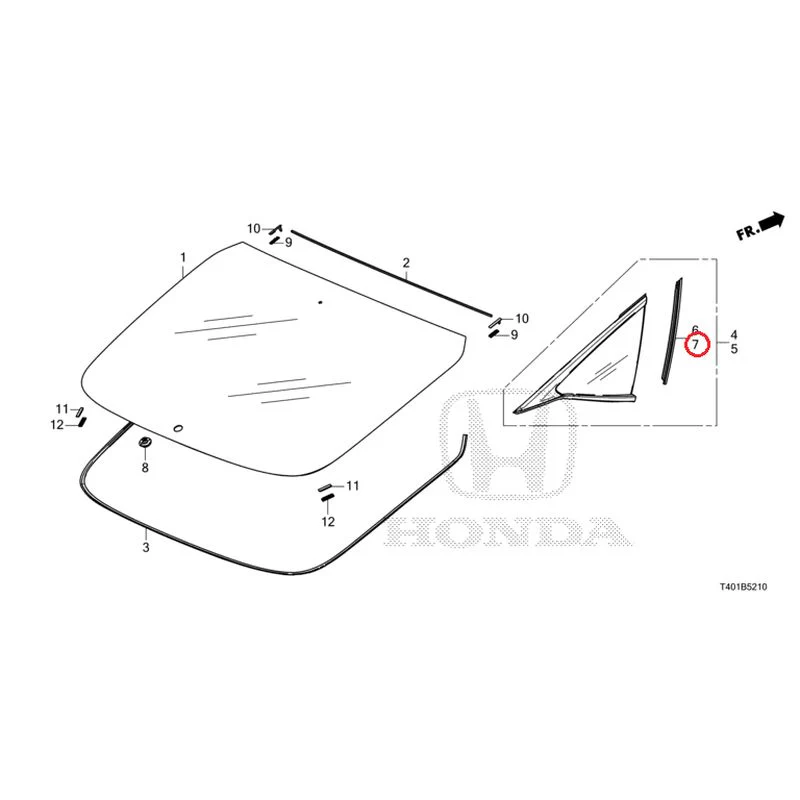 [NEW] JDM HONDA CIVIC FL1 2025 Rear Windshield Glass/Quarter Glass GENUINE OEM - Image 8