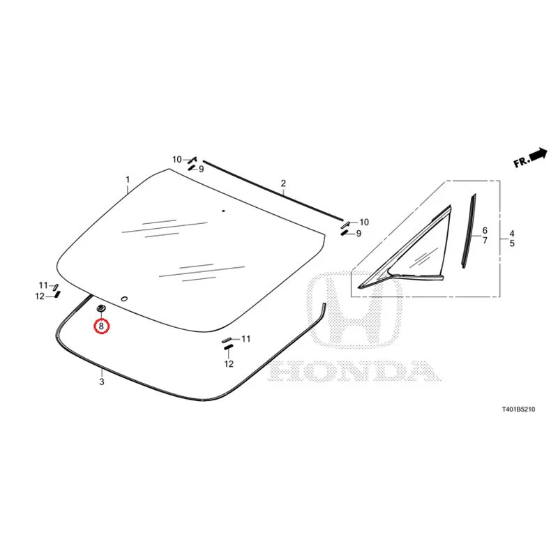 [NEW] JDM HONDA CIVIC FL1 2025 Rear Windshield Glass/Quarter Glass GENUINE OEM - Image 9