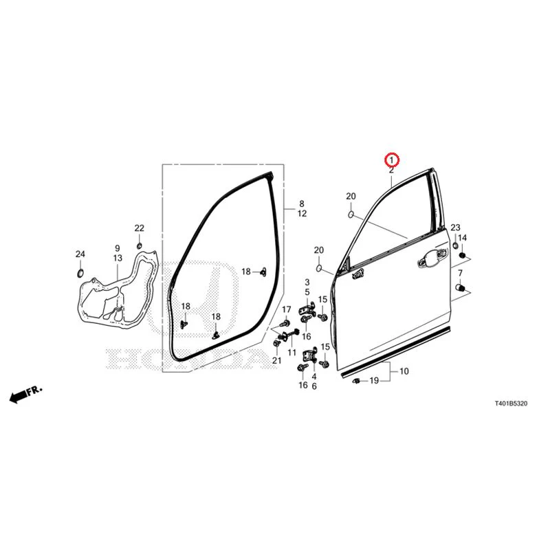 [NEW] JDM HONDA CIVIC FL1 2025 Front Door Panel GENUINE OEM - Image 2