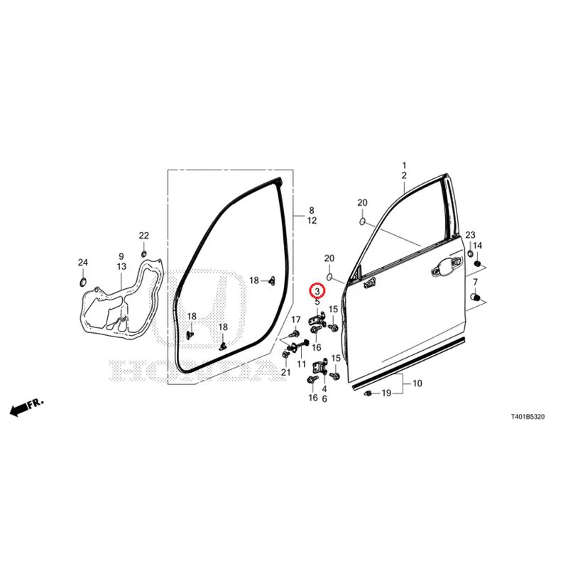 [NEW] JDM HONDA CIVIC FL1 2025 Front Door Panel GENUINE OEM - Image 4