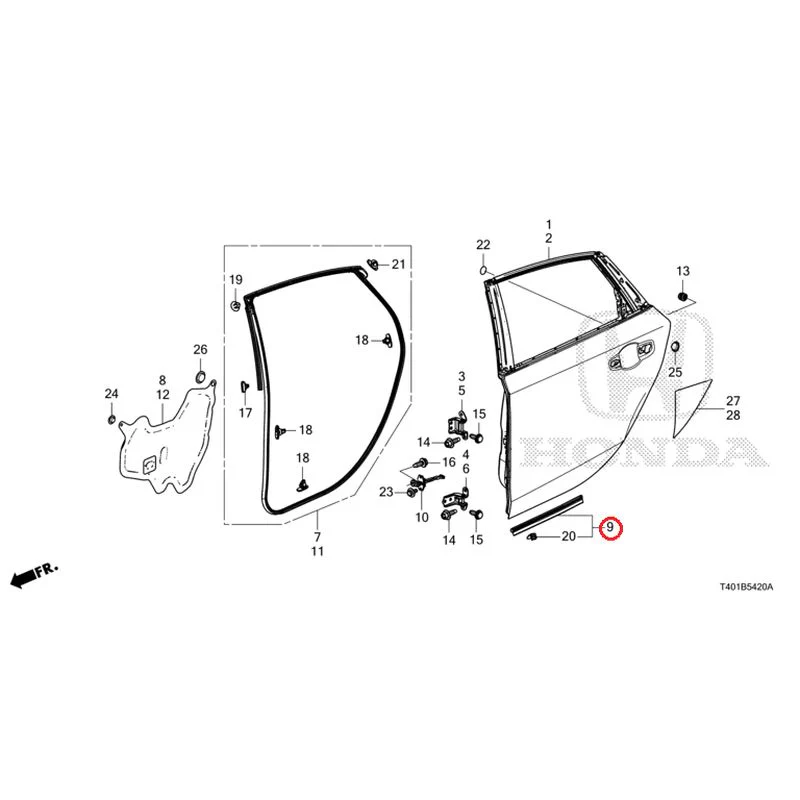 [NEW] JDM HONDA CIVIC FL1 2025 Rear Door Panel GENUINE OEM - Image 10