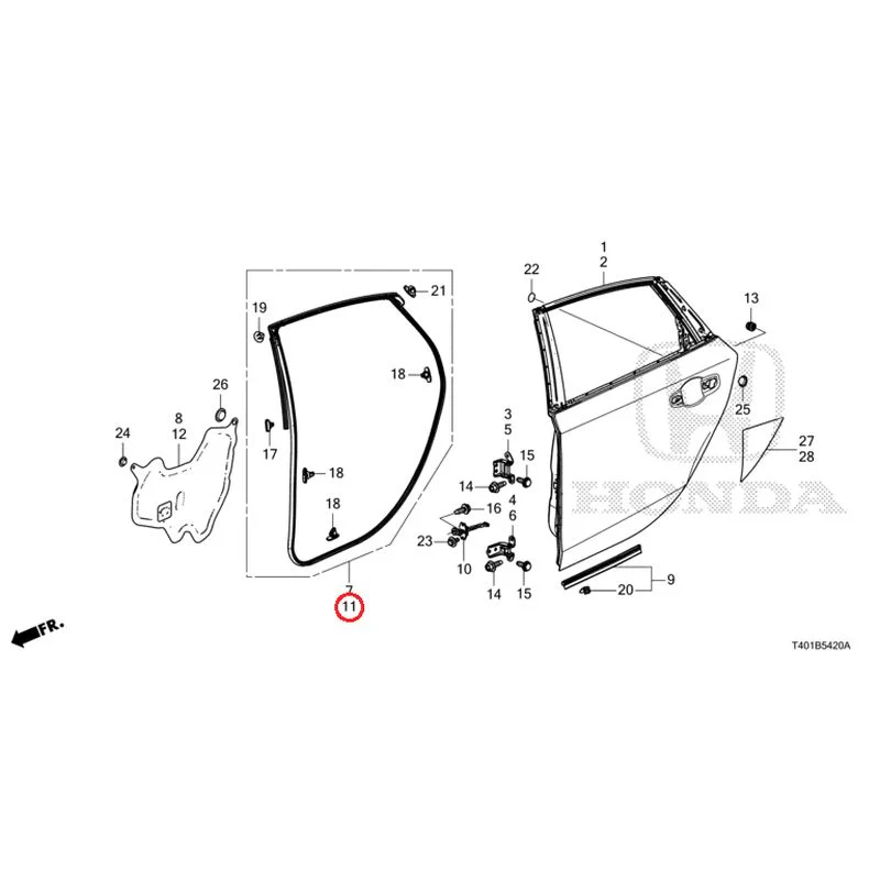 [NEW] JDM HONDA CIVIC FL1 2025 Rear Door Panel GENUINE OEM - Image 12