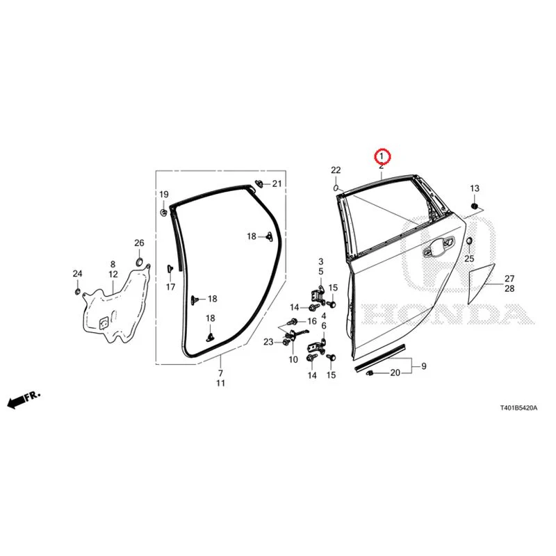 [NEW] JDM HONDA CIVIC FL1 2025 Rear Door Panel GENUINE OEM - Image 2