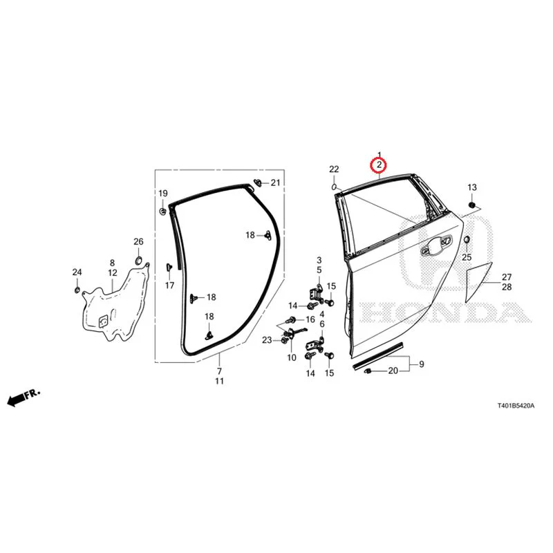 [NEW] JDM HONDA CIVIC FL1 2025 Rear Door Panel GENUINE OEM - Image 3