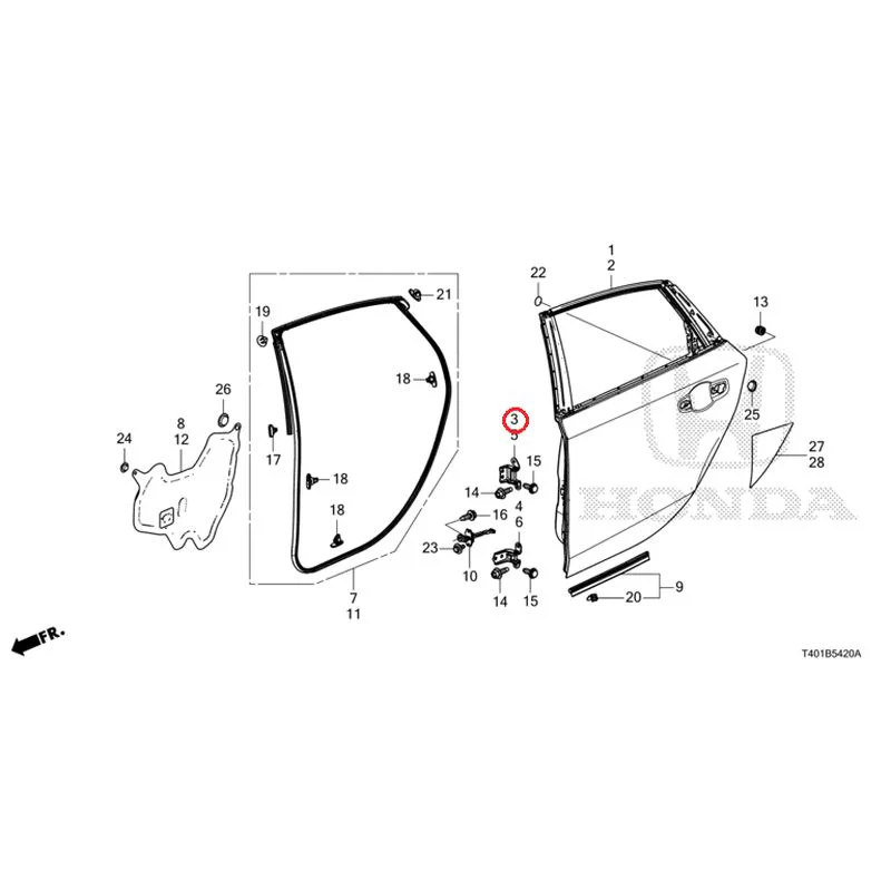 [NEW] JDM HONDA CIVIC FL1 2025 Rear Door Panel GENUINE OEM - Image 4