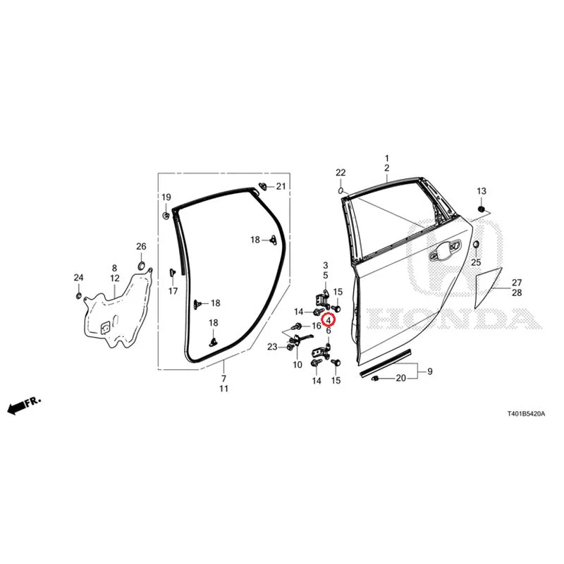 [NEW] JDM HONDA CIVIC FL1 2025 Rear Door Panel GENUINE OEM - Image 5