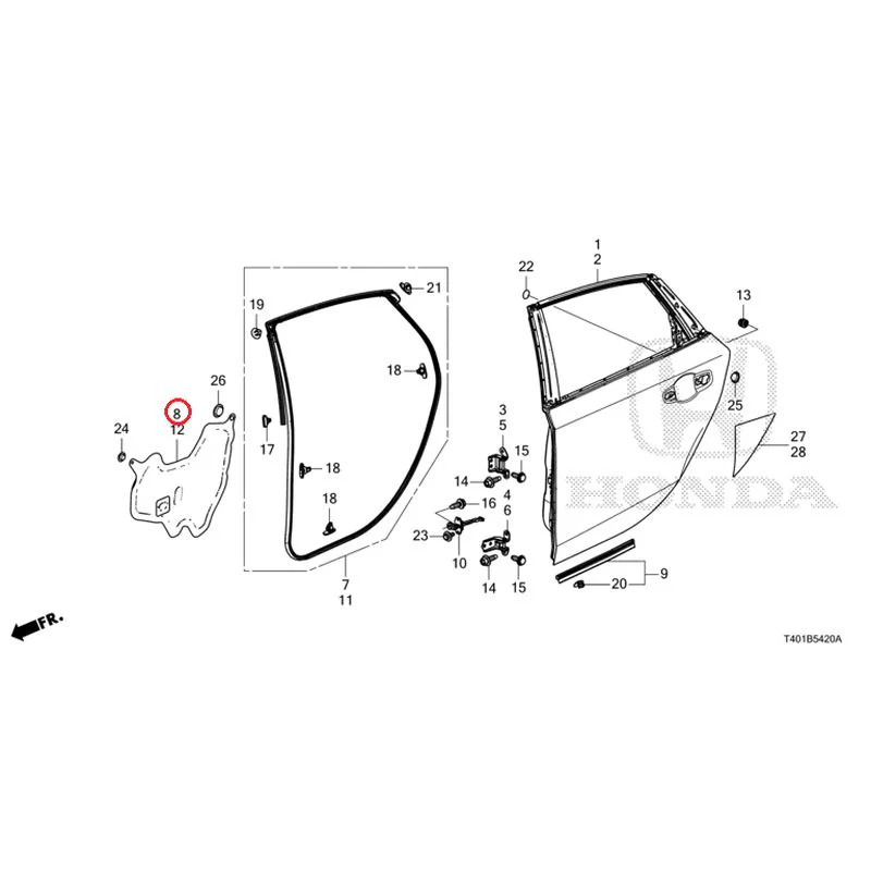 [NEW] JDM HONDA CIVIC FL1 2025 Rear Door Panel GENUINE OEM - Image 9