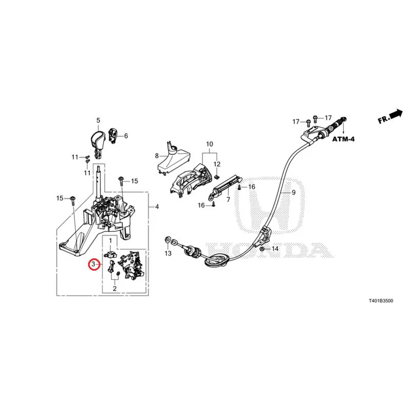 [NEW] JDM HONDA CIVIC FL1 2025 Select Lever GENUINE OEM - Image 4