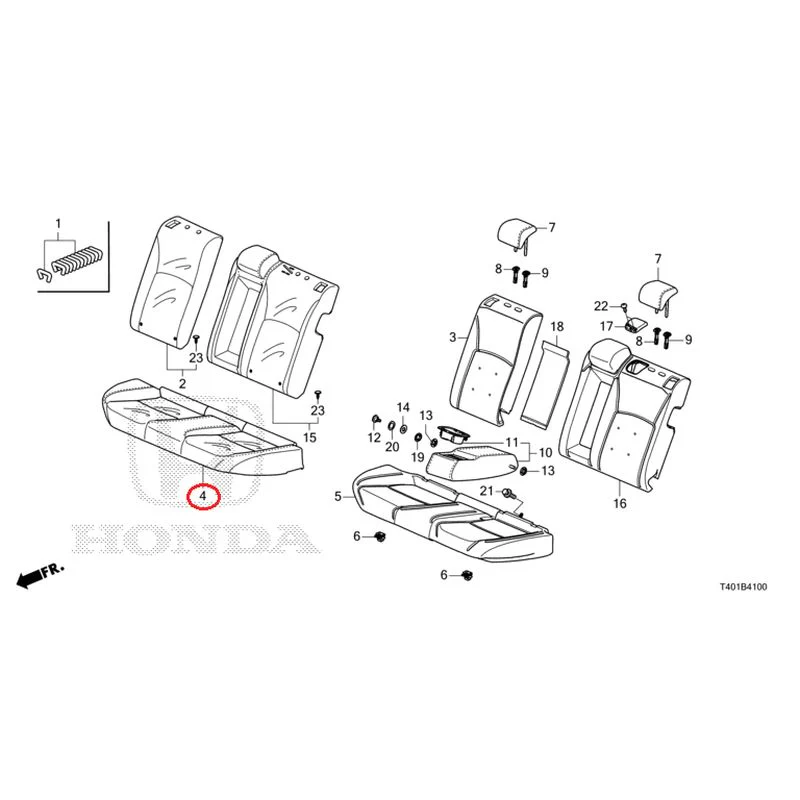 [NEW] JDM HONDA CIVIC FL1 2025 Rear Seat GENUINE OEM - Image 5