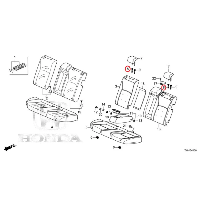 [NEW] JDM HONDA CIVIC FL1 2025 Rear Seat GENUINE OEM - Image 9