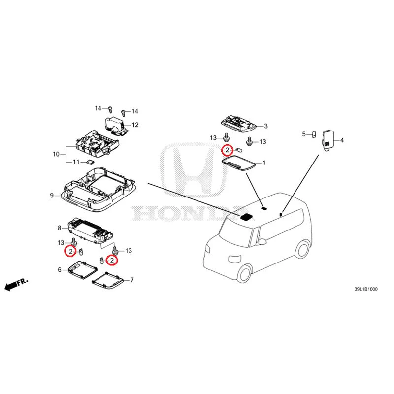 [NEW] JDM HONDA N-BOX JOY JF5 2025 Interior Lights GENUINE OEM - Image 3