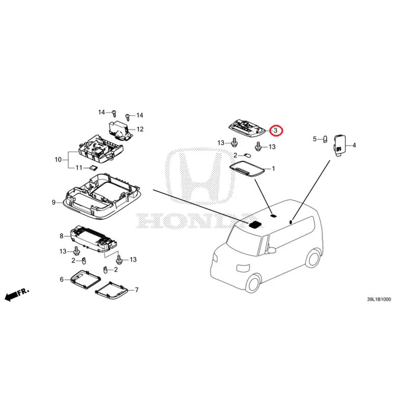 [NEW] JDM HONDA N-BOX JOY JF5 2025 Interior Lights GENUINE OEM - Image 4
