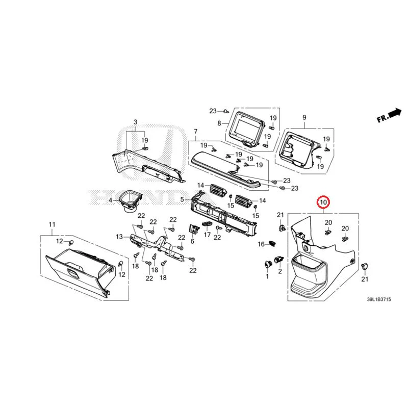 [NEW] JDM HONDA N-BOX JOY JF6 2025 Instrument panel garnish (passenger side) GENUINE OEM - Image 11