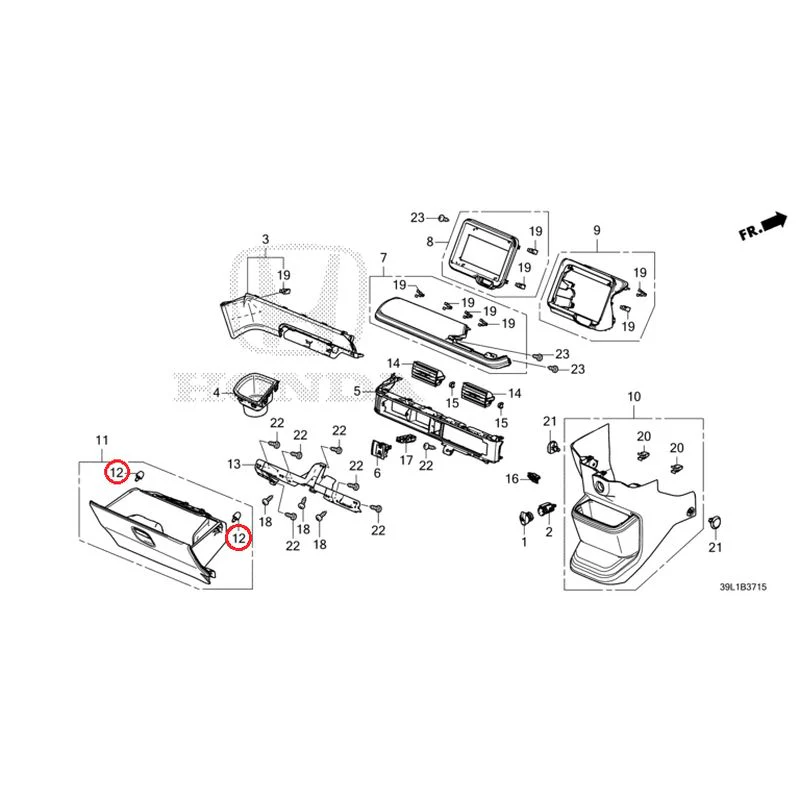[NEW] JDM HONDA N-BOX JOY JF6 2025 Instrument panel garnish (passenger side) GENUINE OEM - Image 13