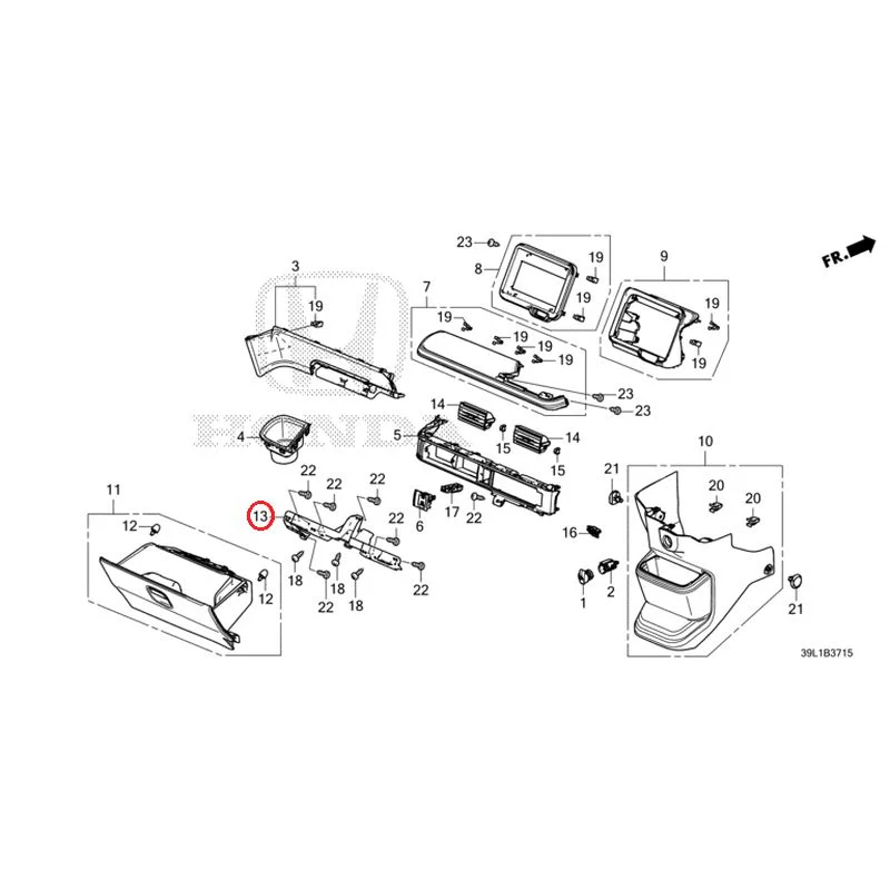 [NEW] JDM HONDA N-BOX JOY JF6 2025 Instrument panel garnish (passenger side) GENUINE OEM - Image 14