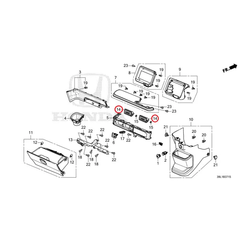 [NEW] JDM HONDA N-BOX JOY JF6 2025 Instrument panel garnish (passenger side) GENUINE OEM - Image 15