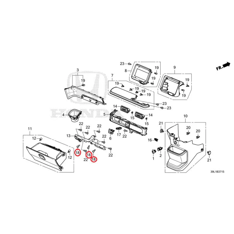 [NEW] JDM HONDA N-BOX JOY JF6 2025 Instrument panel garnish (passenger side) GENUINE OEM - Image 19