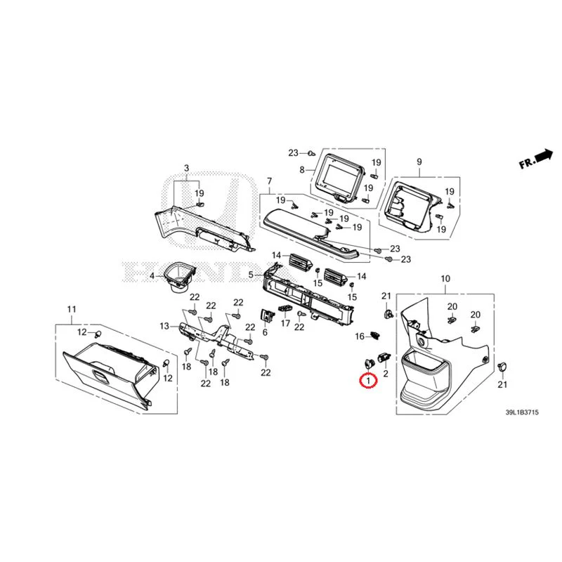 [NEW] JDM HONDA N-BOX JOY JF6 2025 Instrument panel garnish (passenger side) GENUINE OEM - Image 2