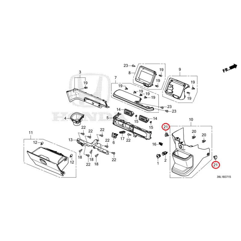 [NEW] JDM HONDA N-BOX JOY JF6 2025 Instrument panel garnish (passenger side) GENUINE OEM - Image 22