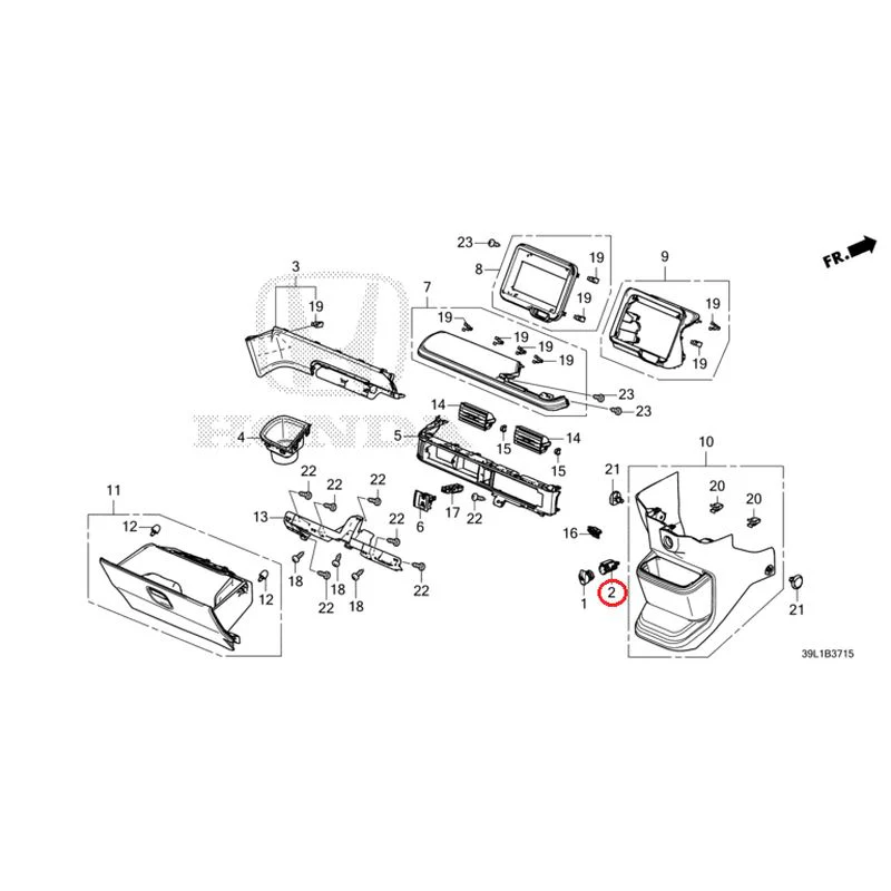 [NEW] JDM HONDA N-BOX JOY JF6 2025 Instrument panel garnish (passenger side) GENUINE OEM - Image 3