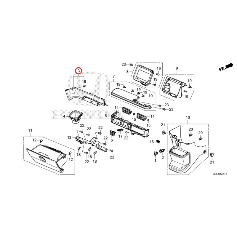 [NEW] JDM HONDA N-BOX JOY JF6 2025 Instrument panel garnish (passenger side) GENUINE OEM - Image 4