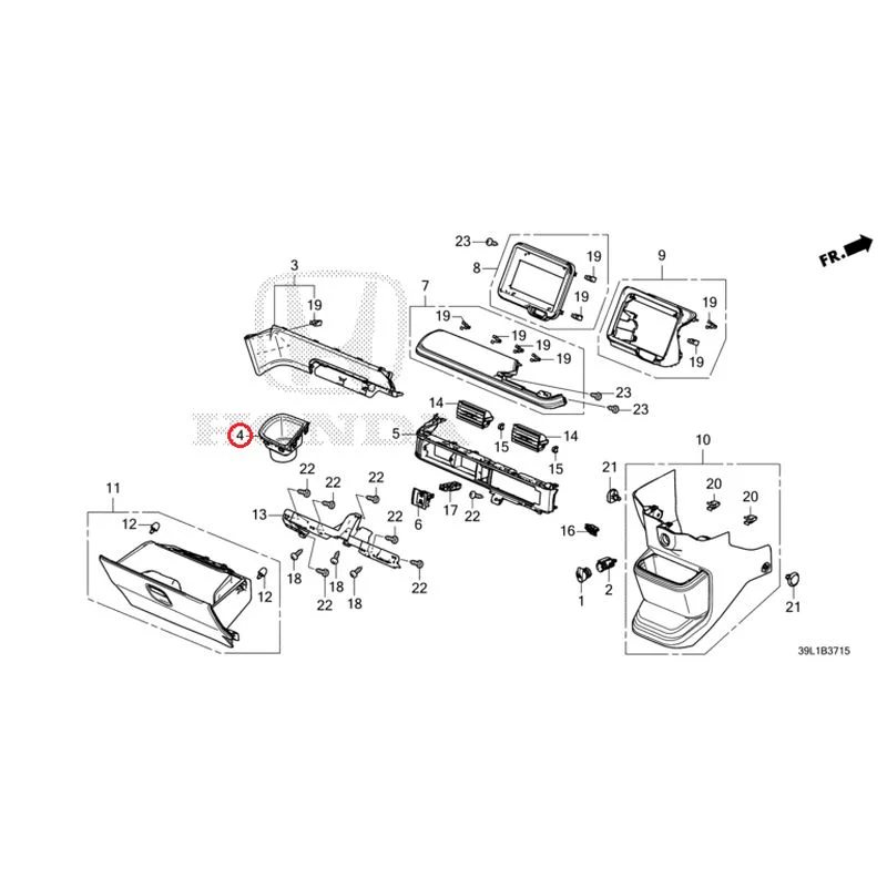 [NEW] JDM HONDA N-BOX JOY JF6 2025 Instrument panel garnish (passenger side) GENUINE OEM - Image 5
