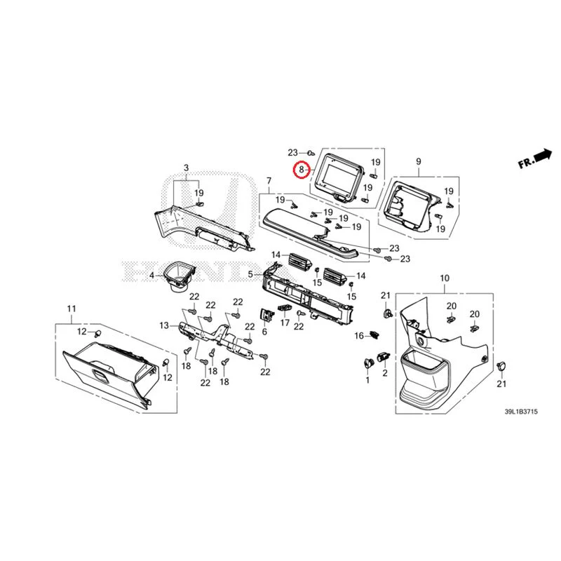 [NEW] JDM HONDA N-BOX JOY JF6 2025 Instrument panel garnish (passenger side) GENUINE OEM - Image 9