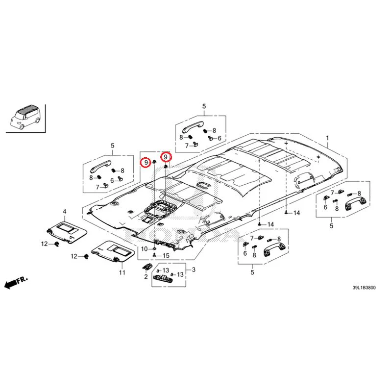 [NEW] JDM HONDA N-BOX JOY JF6 2025 Roof Lining GENUINE OEM - Image 10