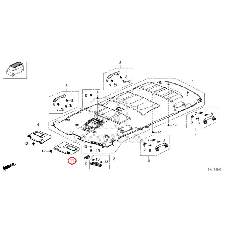 [NEW] JDM HONDA N-BOX JOY JF6 2025 Roof Lining GENUINE OEM - Image 12