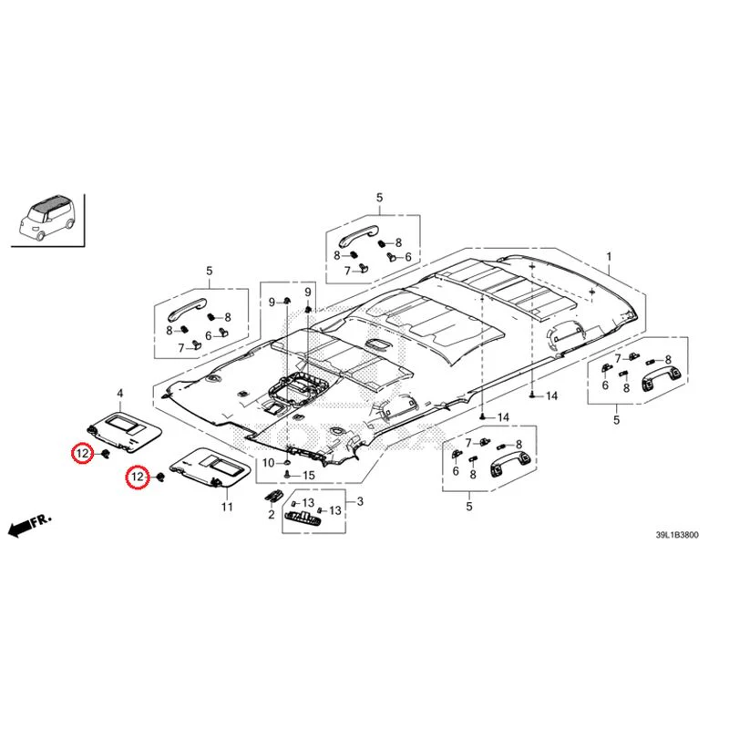 [NEW] JDM HONDA N-BOX JOY JF6 2025 Roof Lining GENUINE OEM - Image 13