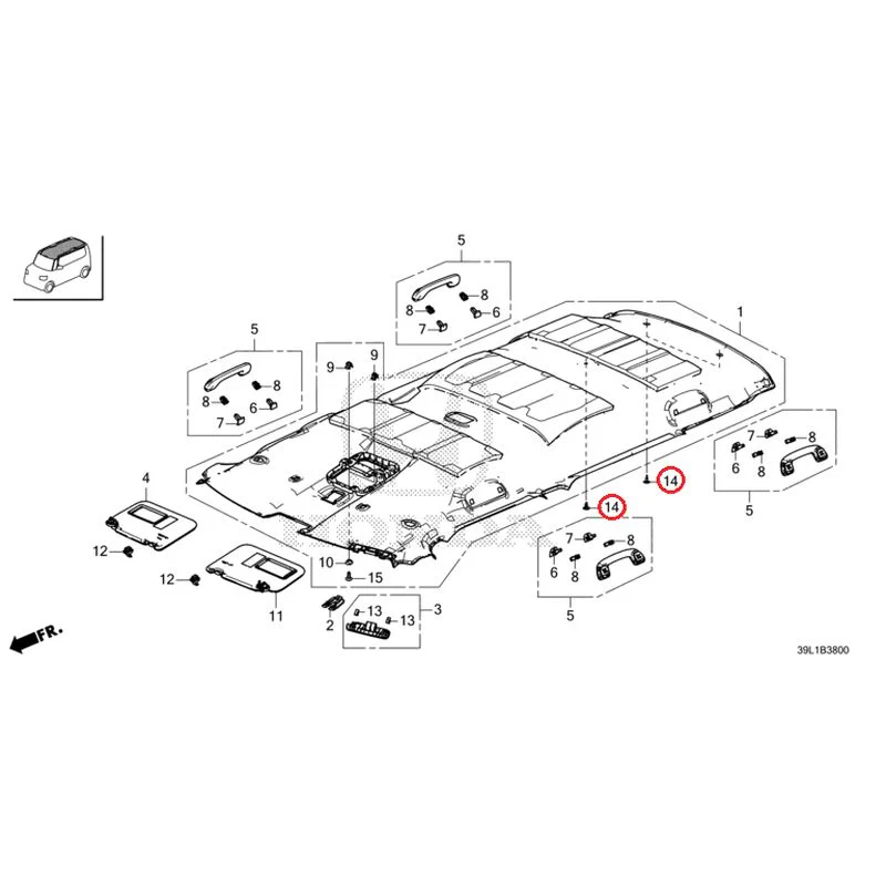 [NEW] JDM HONDA N-BOX JOY JF6 2025 Roof Lining GENUINE OEM - Image 15